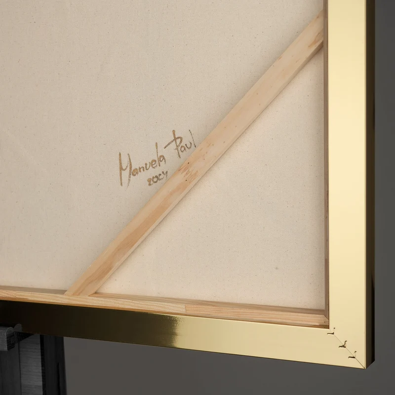 Handgemalte Bilder "Farbige Harmonien" mit Rahmen Wanddeko Wohnzimmer
