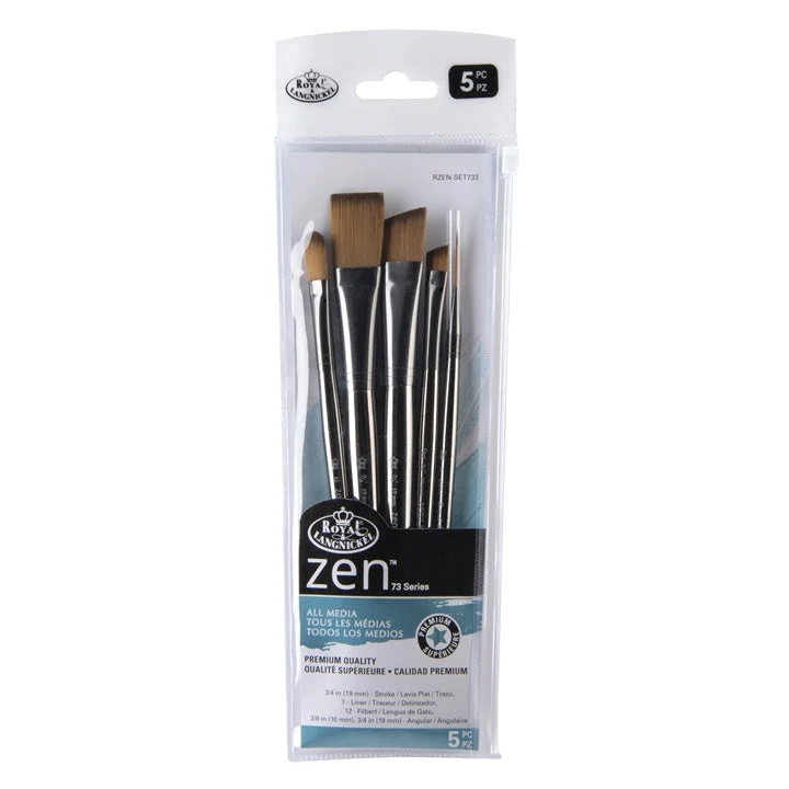 Royal and Langnickel Zen 73 Mixed Brush Set of 5