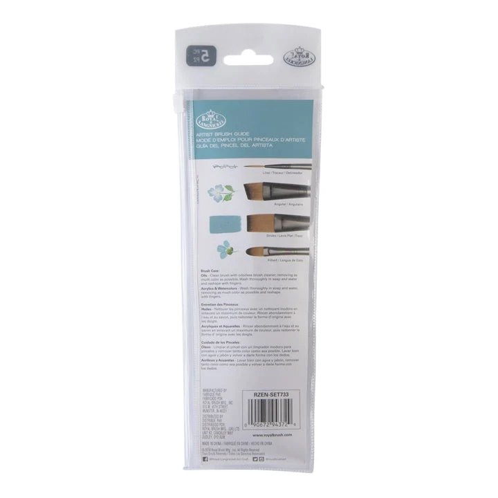 Royal and Langnickel Zen 73 Mixed Brush Set of 5