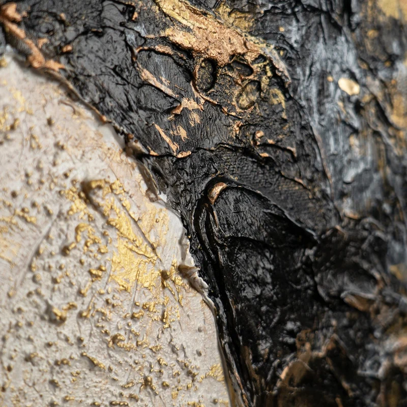 Wanddeko Handgemaltes modernes Kunstwerk auf Leinwand mit Rahmen Baum des Reichtums und des Wohlstands