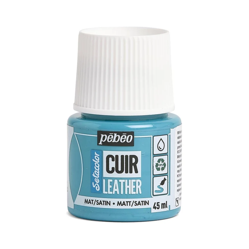 Pebeo - Setacolor Leather Paint 45ml - Turquoise Blue