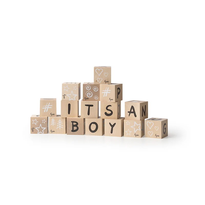 Deko-Würfel Buchstaben 16-teilig