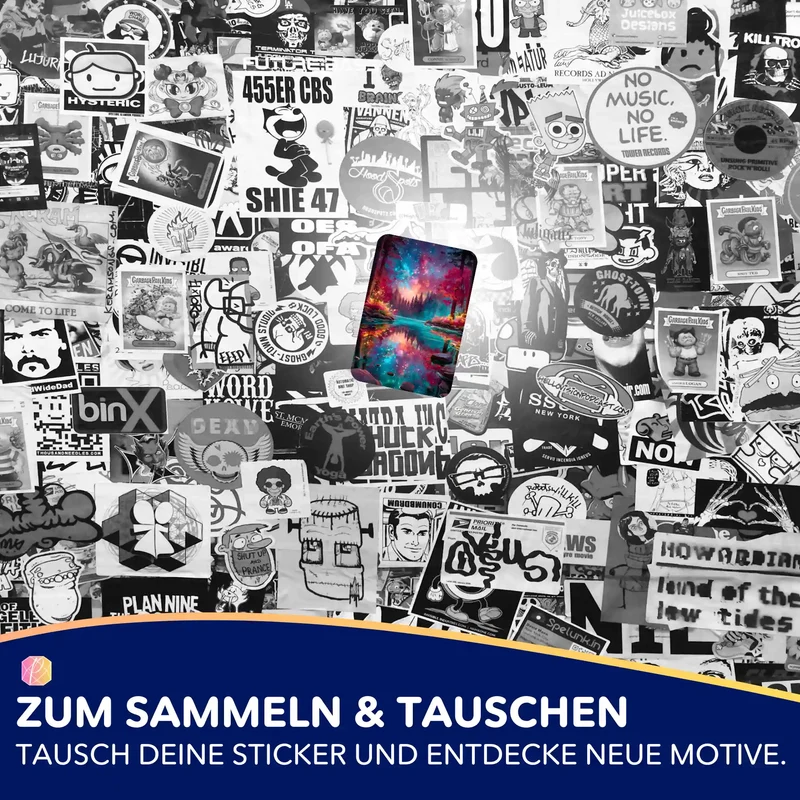 Aufkleber 5er-Set - Wenn die Welt den Atem anhält