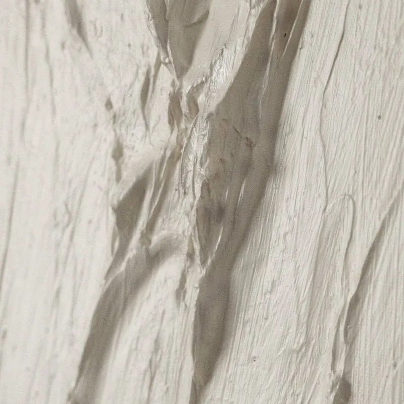 Beige Abstraktes Acryl-Leinwandbild mit Rahmen - Sanfte Berührung