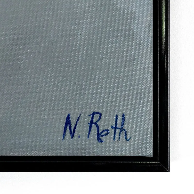 Moderne Abstrakte Kunst: Handgemalte Bilder auf Leinwand "Galaktisch"