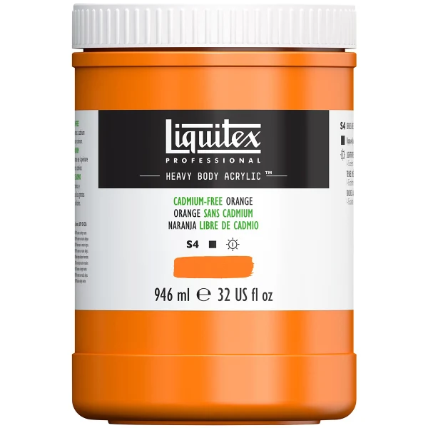 Liquitex Heavy Body Acrylic - 946ml Cadmium Free Orange S4