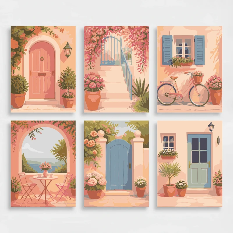 Mediterranean Cottage Charm - Mini Paint by Numbers Set