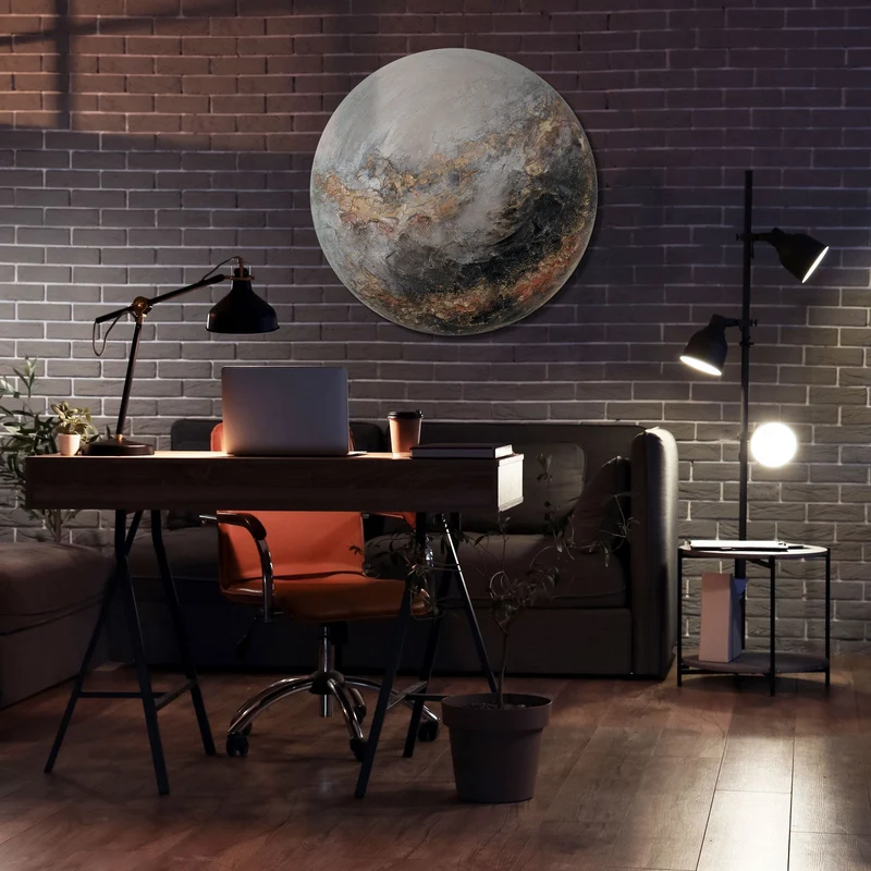 Ist ein runder Acrylplanet für moderne Innenräume - Enigma