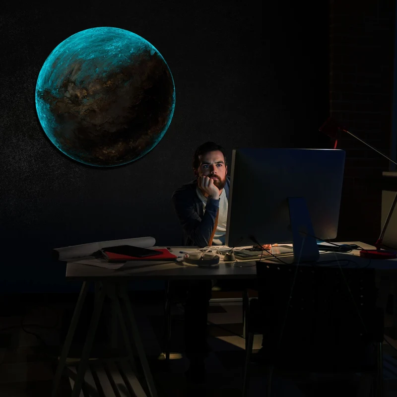 Ist ein runder Acrylplanet für moderne Innenräume - Enigma