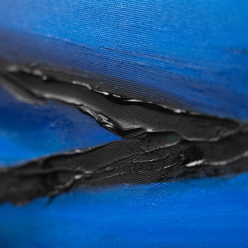Gemälde handgemalt mit Rahmen "Farbenfroher Abend" in leuchtenden Farben