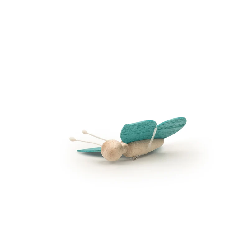 Mini-Schmetterling mit Faden türkis