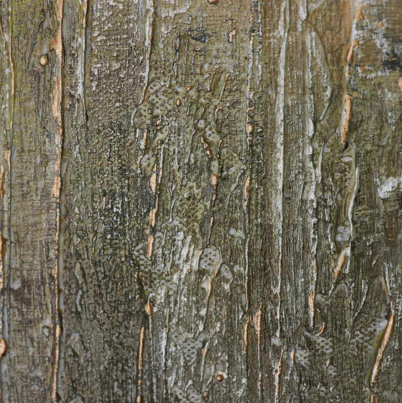 Abstrakte Acrylmalerei auf Leinwand - Drei Menschen mit Regenschirmen im Regen
