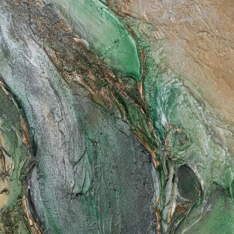Rundes Leuchtendes Acryl Gemälde "Uranus" Wanddeko Wohnzimmer