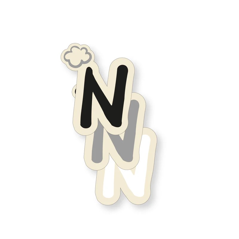 Buchstaben gross "N"