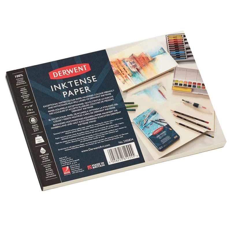 Derwent - Inktense Paper Pad - 300gsm-140lb 7x10" - Watercolour