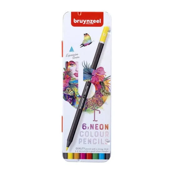 Bruynzeel Expressions Neon Colored Pencils Set 6