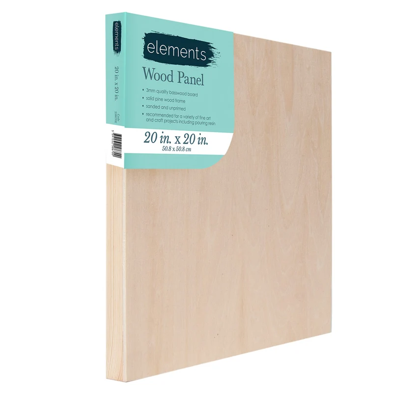 Elements Wooden Painting Panel Board - 20x20" - 50x50cm