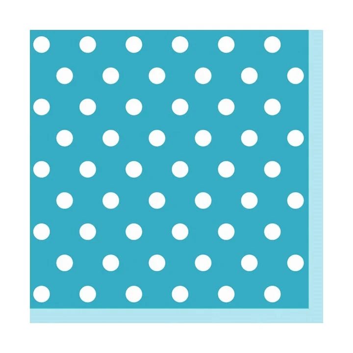 Decoupage Napkins, Blue with Polka Dots, 1 pc