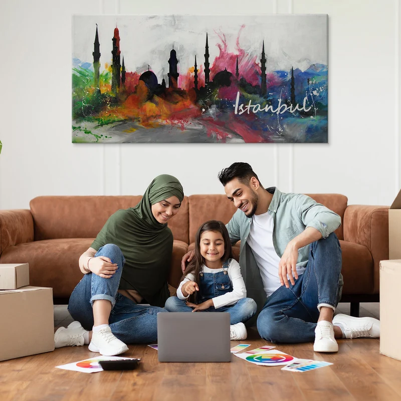Handgemalte Acrylbilder "Istanbul"
