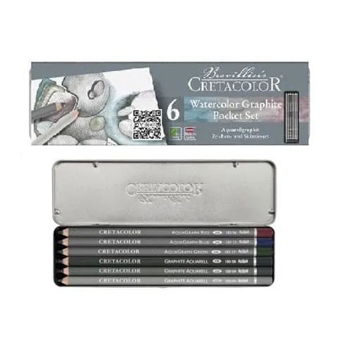 Cretacolor Watercolour Graphite Pocket Set 6