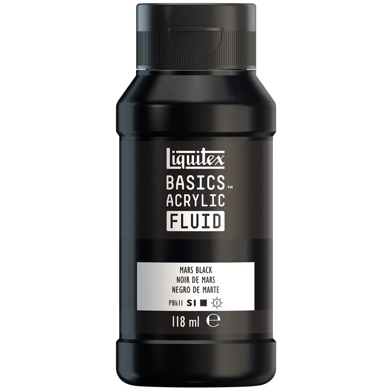 Liquitex Basics Fluid Acrylic 118ml - Mars Black S1