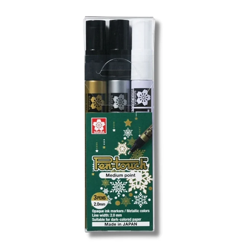 Sakura Pen Touch 2mm Medium Set 3