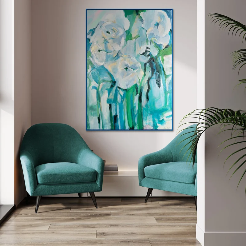 Landschaftsbilder acryl - wandbild modern wohnzimmer Florale Abstraktion