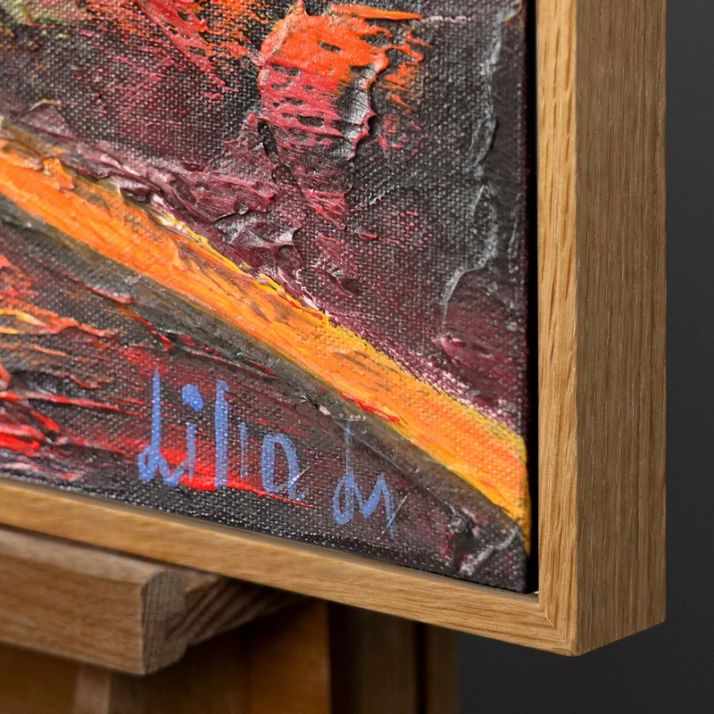 Gemälde Landschaft "Brandenburger Tor" mit Rahmen Moderne Kunst