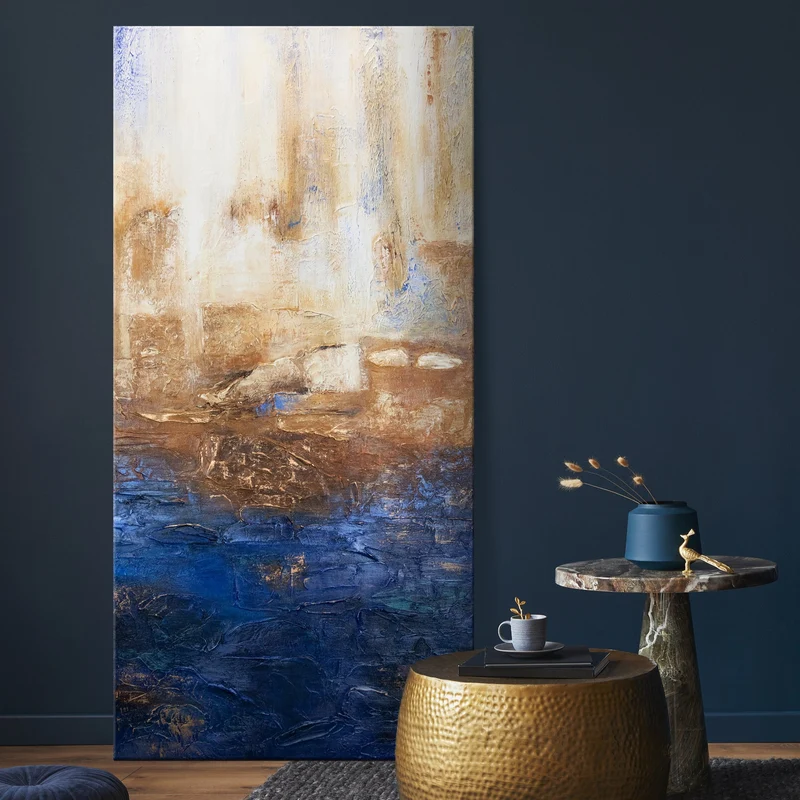 Malen mit Acryl Abstrakte Kunst "Marine II"