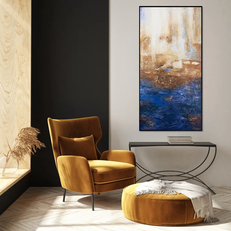 Malen mit Acryl Abstrakte Kunst "Marine II"