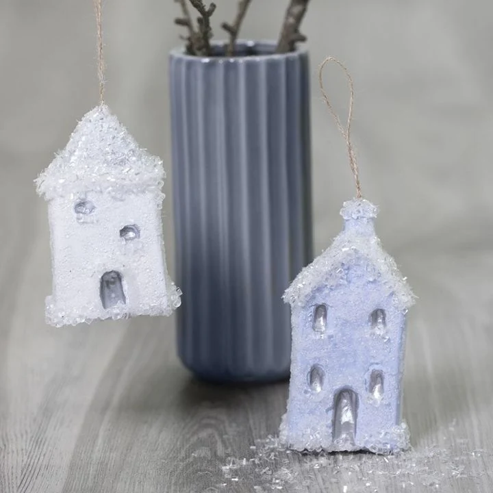 White Glitter Set of 3