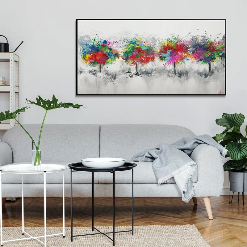 Abstrakte Acrylkunst für Ihr Zuhause "Bunter Wald"