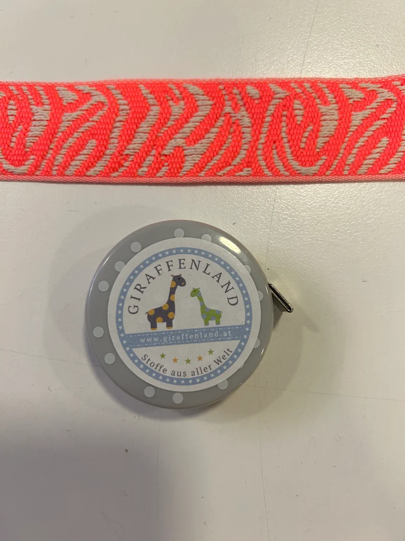 Gurtband 30mm pink neon Zebra