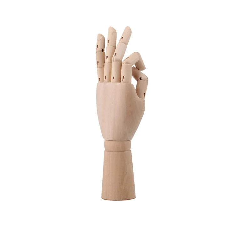 Wooden Hand Mannequin Male Left