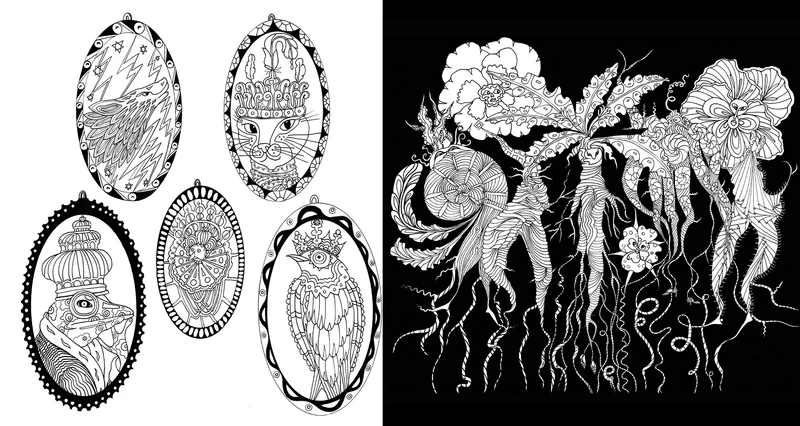 Search Press Books - Tangle Magic Colouring Book - Large Format