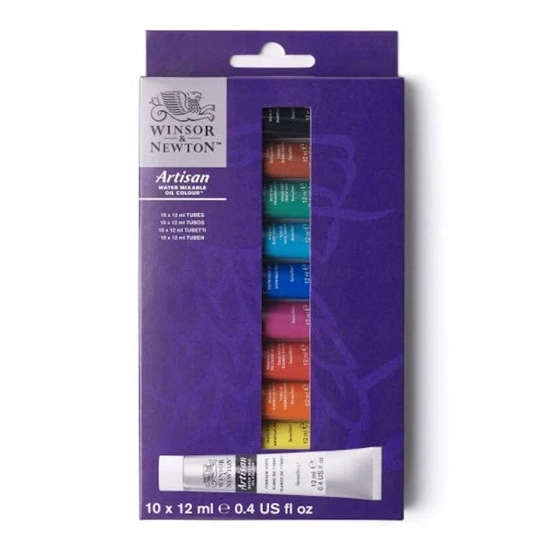 Winsor & Newton Artisan Water Mixable Oil Colour 10x 12ml Tubes