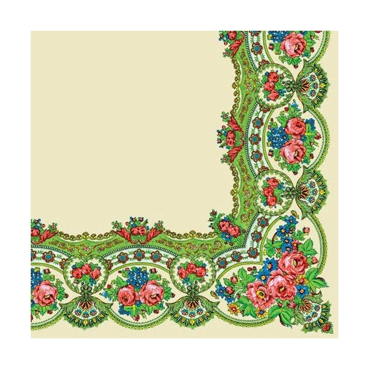 Decoupage Napkin - Floral Pattern - 1 pc