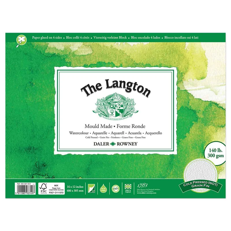 Daler Rowney - Watercolour Block - The Langton CP 300gsm 16x12"