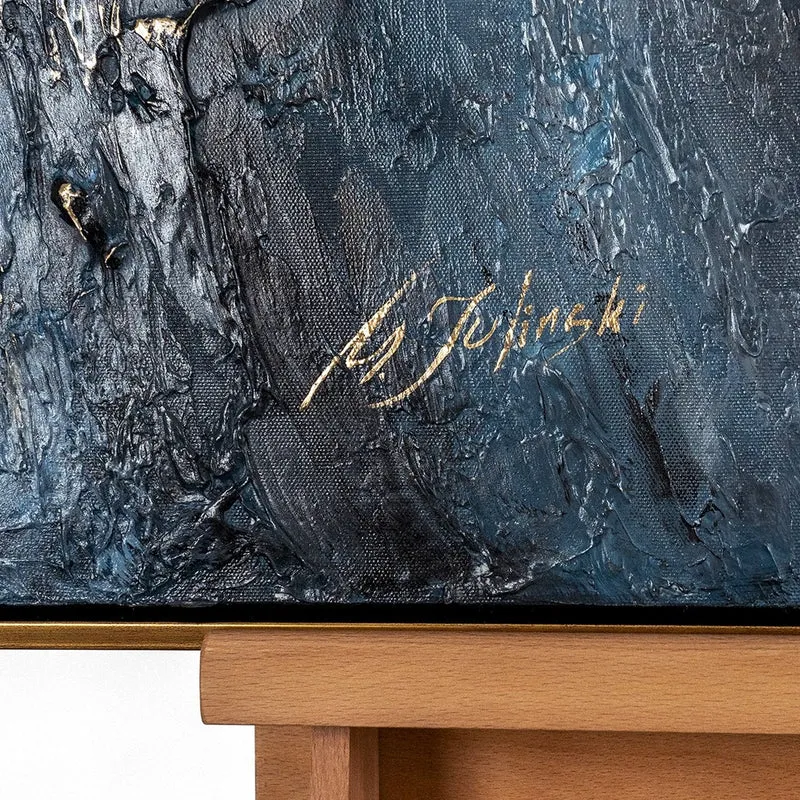Handgemalte Bilder auf Leinwand abstrakt "Azure"