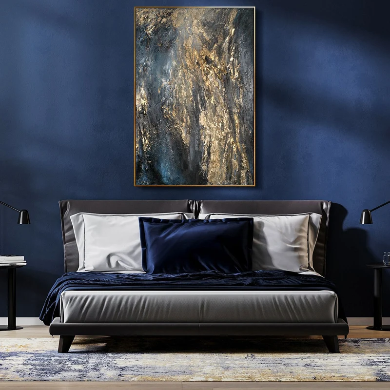Handgemalte Bilder auf Leinwand abstrakt "Azure"
