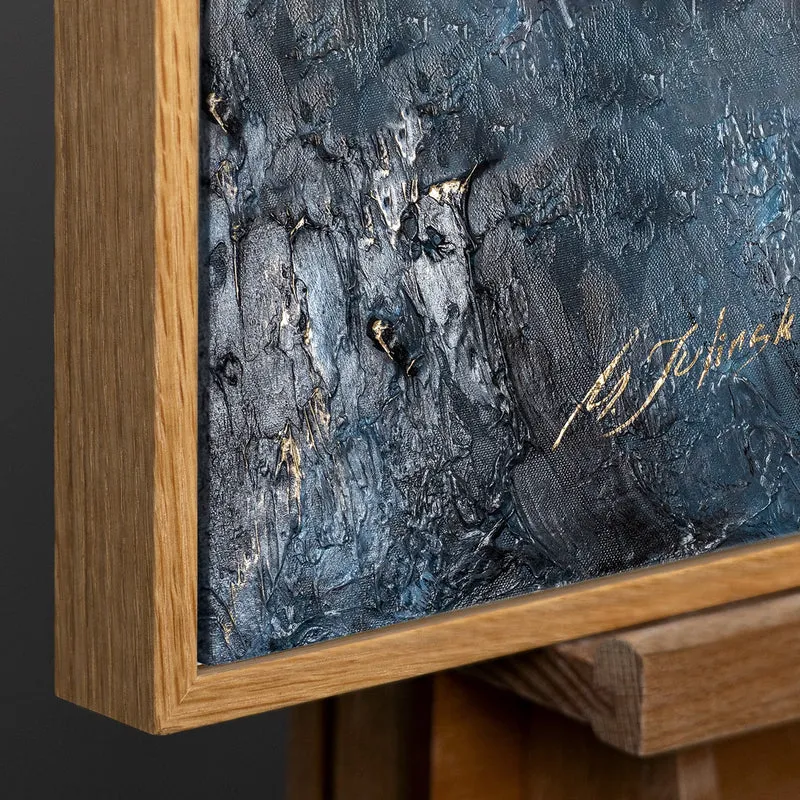 Handgemalte Bilder auf Leinwand abstrakt "Azure"