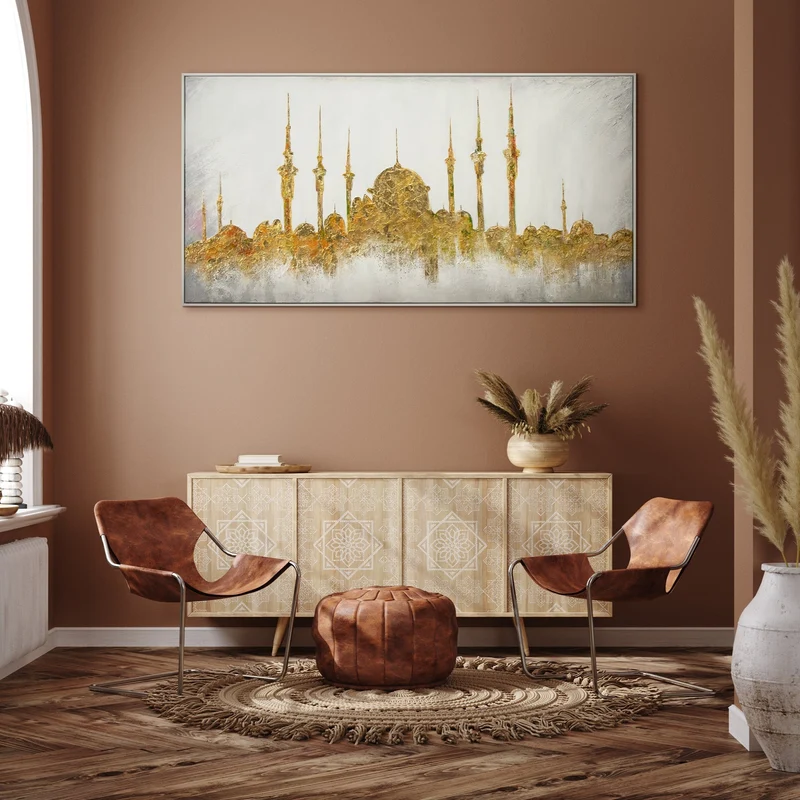 Islamichne moderne leinwandbilder handgemalt "Moschee"