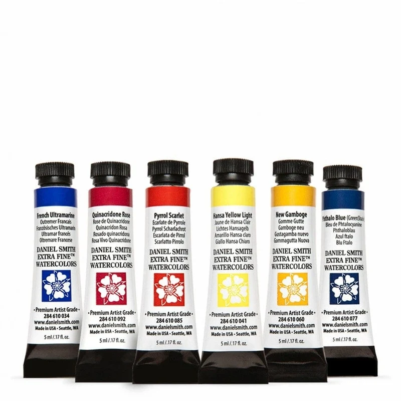 Watercolour Essentials Mixing Set 6 x 5ml with Ground
