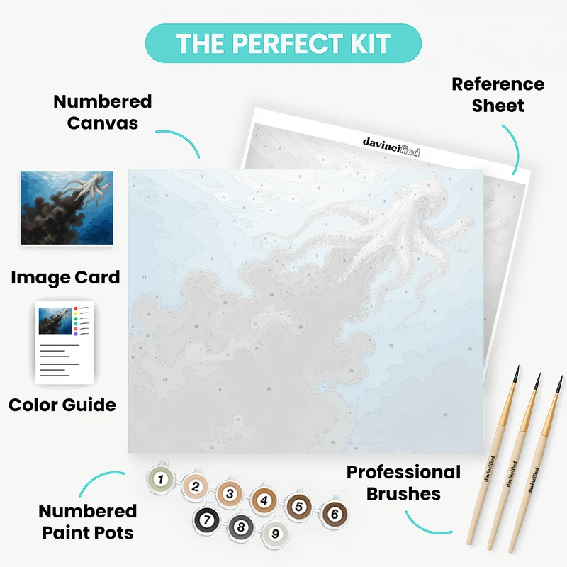 Octopus Ink Escape - Paint by Numbers Kit