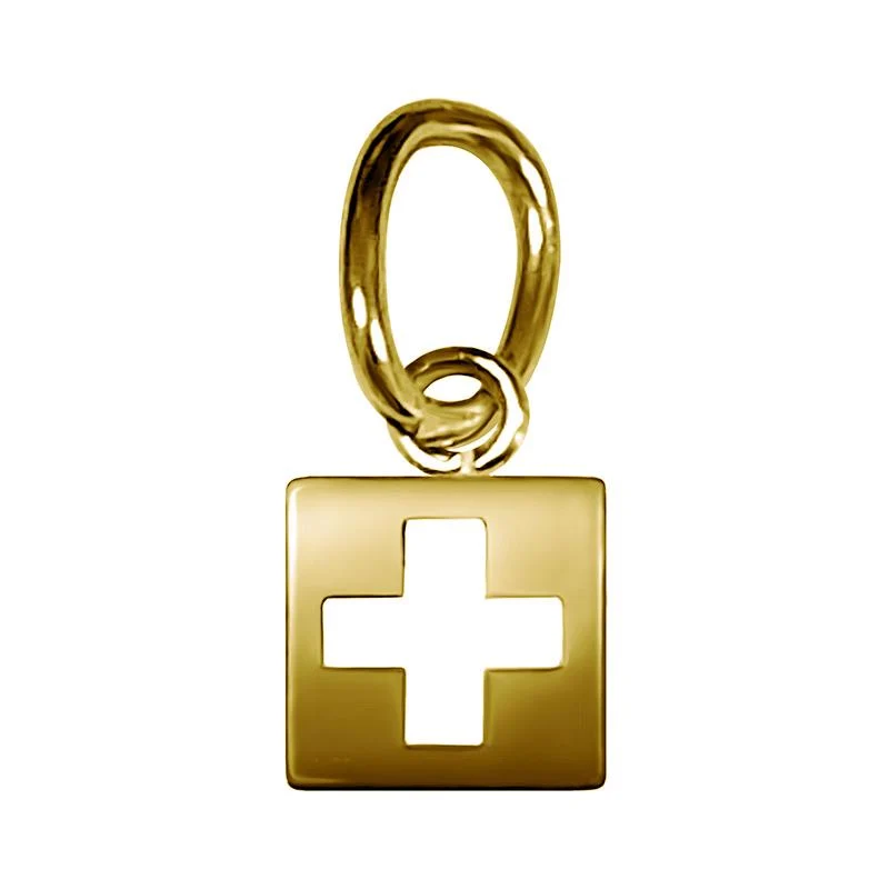 Charms Schweizerkreuz gold