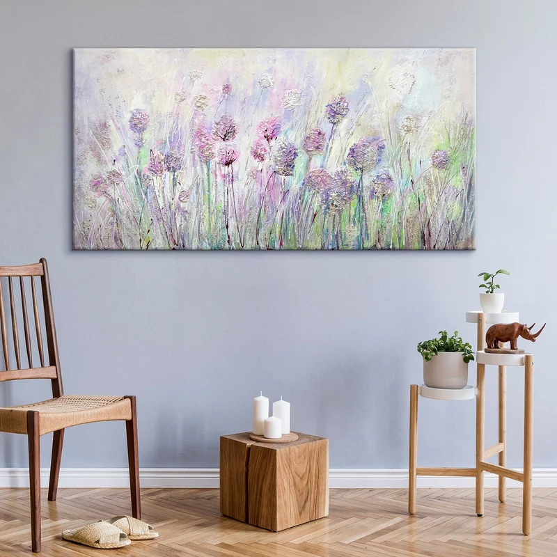Handgemalte bilder blumen abstrakt "Blumen auf der Wiese"