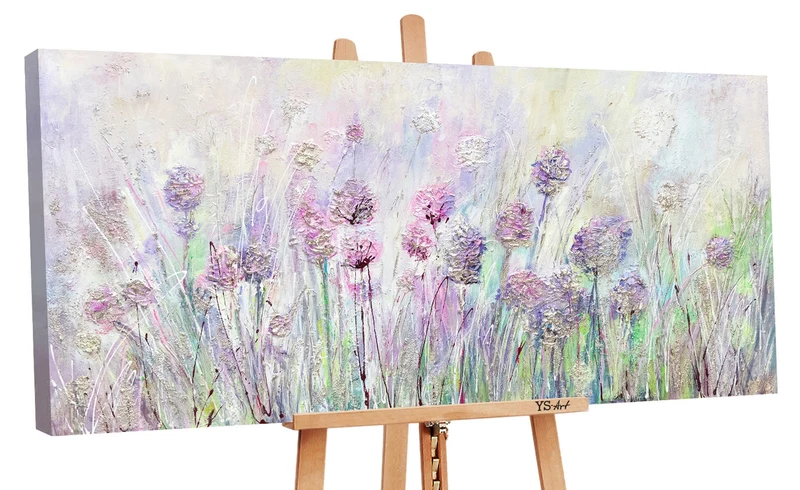 Handgemalte bilder blumen abstrakt "Blumen auf der Wiese"