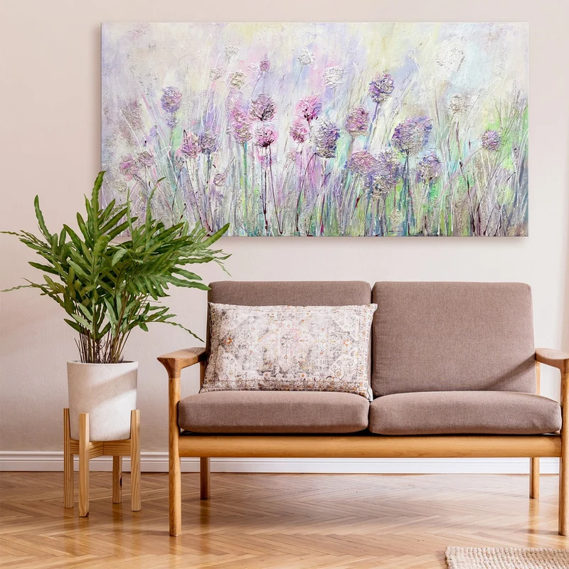 Handgemalte bilder blumen abstrakt "Blumen auf der Wiese"