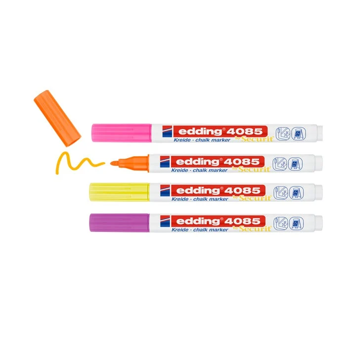 Edding 4085 Chalk Marker Set, Neon Shades