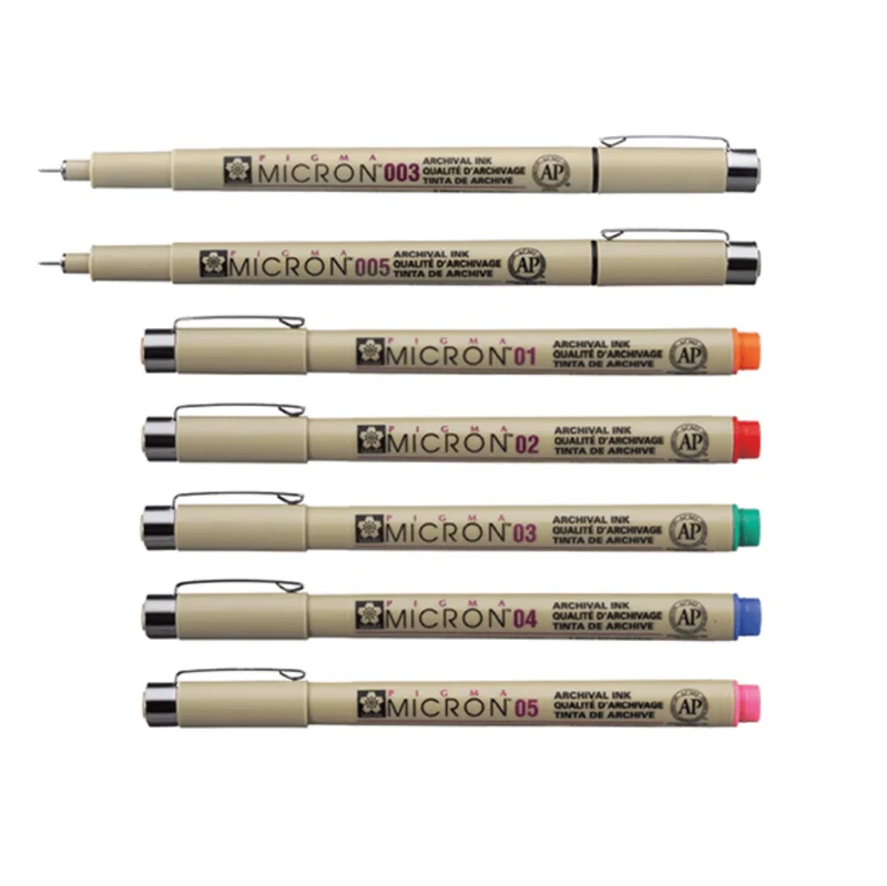 Sakura Pigma Micron Fineliner Pen Micron 05/0.45mm Colours